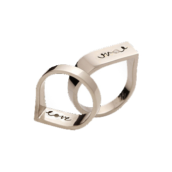 Off The Wall | Matching Commitment Rings | Platinum - Click Image to Close